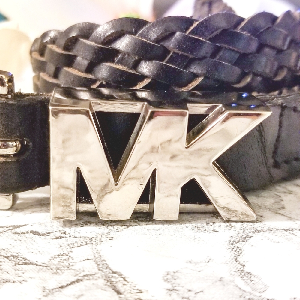 Michael Kors Braided Leather Belt